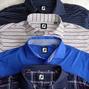 FootJoy FJ Golf Collar Short Sleeve Polo Shirts (Large) Set of 4